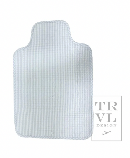 TRVL Quilted Changing Mat - Changing Pad Pimlico Stripe Blue