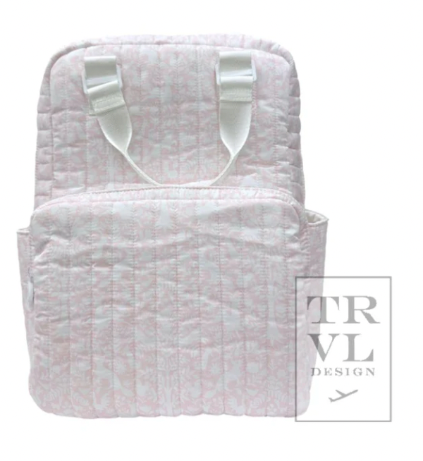 TRVL Quilted All You Need Bag - Diaper Bag Woodland Pink